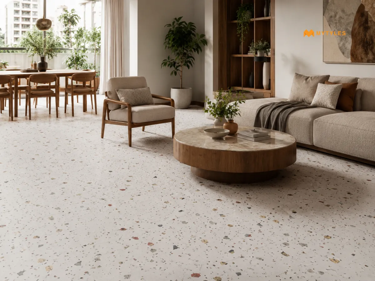Speckled Terrazzo for Living Room Flooring